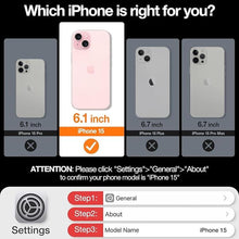 Load image into Gallery viewer, TORRAS 360° Rotatable Stand for iPhone 15 Case/iPhone 14 Case, [Compatible with MagSafe] Magnetic Ring Holder [3X Military Grade Tested] Shockproof Translucent Slim Case for iPhone 15 Phone Case,Black
