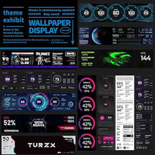 Load image into Gallery viewer, WOWNOVA 8.8" Computer Temp Monitor (Dynamic Theme Supported), 1 Click 1 Cable to Get Started Quickly PC Temperature Display Sensor Panel IPS Mini Secondary Screen CPU RAM HDD Data FPS Monitor (White)
