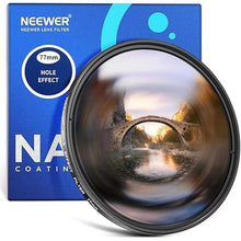 Load image into Gallery viewer, NEEWER 77mm Spiral Halo Camera Lens Filter, Prism K9 Optical Glass Special Effects Filter Photography Camera Lens Accessories with Tunnel Vision Warped Circular Halo Frame Effect
