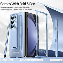 Load image into Gallery viewer, Designed for Samsung Galaxy Z Fold 5 Case with S Pen &amp; Kickstand &amp; Front Screen Protector Luxury Phone Cover Case for Galaxy Z Fold 5 (2023),Blue
