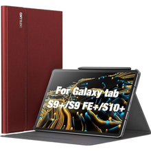 Load image into Gallery viewer, INFILAND Galaxy Tab S10+ Plus 2024/ S9+ Plus/ S9 FE Plus Case, Multi-Angle Stand Cover Compatible with Samsung Tab S10 Plus/ S9 Plus/S9 FE Plus 12.4 Inch [Auto Wake/Sleep], Dark Red
