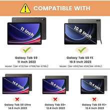 Load image into Gallery viewer, INFILAND Galaxy Tab S9 FE/S9 5G Case, Ultra Slim Multi-Angle Case with S Pen Holder for Samsung Galaxy Tab S9 FE 10.9 Inch/S9 11 Inch 2023 Tablet [Auto Wake/Sleep], Gray
