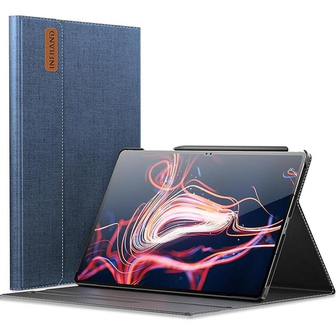INFILAND Galaxy Tab S10 Ultra/S9 Ultra/S8 Ultra 14.6 Inch Case, Multi-Angle Stand Cover Compatible with Samsung Galaxy Tab S10 Ultra/S9 Ultra/S8 Ultra Tablet [Auto Wake/Sleep], Navy