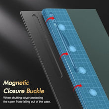 Load image into Gallery viewer, INFILAND Galaxy Tab S10 Ultra/S9 Ultra/S8 Ultra 14.6 Inch Case, Multi-Angle Stand Cover Compatible with Samsung Galaxy Tab S10 Ultra/S9 Ultra/S8 Ultra Tablet [Auto Wake/Sleep], Midnight Green
