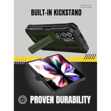 Load image into Gallery viewer, CaseBorne V Compatible with Samsung Galaxy Z Fold 5 Case - Full Body Protective Case with Hinge Cover, [Tempered Glass Screen Protector], Kickstand and S Pen Holder, [Recycled Materials] Green
