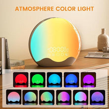 Load image into Gallery viewer, Light Therapy Lamp, Sunlight Alarm Clock with 10,000 Lux Therapy Light, Wake Up Light with 20 Brightness &amp; 4 Color Temperature, Dual Alarms &amp; Snooze,11 Atmosphere Lights and Sleep Aid
