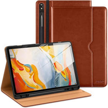 Load image into Gallery viewer, DTTO for Samsung Galaxy Tab S9 11 inch Case 2023 Release [SM-X710/X716B/X718U], Premium Leather Business Folio Stand Cover with S-Pen Holder, Auto Sleep/Wake for Galaxy Tab S9 11" Tablet, Brown
