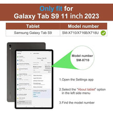 Load image into Gallery viewer, DTTO for Samsung Galaxy Tab S9 11 inch Case 2023 Release [SM-X710/X716B/X718U], Premium Leather Business Folio Stand Cover with S-Pen Holder, Auto Sleep/Wake for Galaxy Tab S9 11" Tablet, Brown
