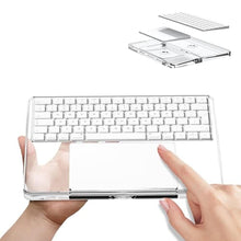Load image into Gallery viewer, Transparent Acrylic Keyboard Stand and touchpad Tray pad Suitable for Second and Third Generation Apple Magic Keyboards and Apple Magic touchpads, Comfortable to Relieve Wrist Pain Hand Rest
