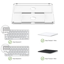 Load image into Gallery viewer, Transparent Acrylic Keyboard Stand and touchpad Tray pad Suitable for Second and Third Generation Apple Magic Keyboards and Apple Magic touchpads, Comfortable to Relieve Wrist Pain Hand Rest
