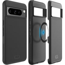 Load image into Gallery viewer, TUDIA MergeGrip Magsafe Compatible Phone Case for Google Pixel 8 Pro 2023 - Dual Layer, Shockproof, Military Grade, Non-Slip, Slim, Rugged, Heavy Duty &amp; Tough Protective Phone Case - Matte Black
