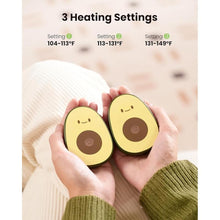Load image into Gallery viewer, Gaiatop Hand Warmers Rechargeable 2 Pack, Magnetic 3 Settings Fast Heating Avocados Shape, Electric Portable Pocket Heater, Reusable Hot Hands Gifts for Women Men Outdoor Camping Hunting Golf
