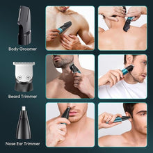 Load image into Gallery viewer, Body Hair Trimmer for Men, kensen 3-in-1Body Groomer for Men, Men&#39;s Groin &amp; Pubic Hair Trimmer, Wet/Dry Cordless Waterproof Male Hygiene Razor, Men&#39;s Gift (Green)
