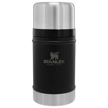 Load image into Gallery viewer, Stanley Classic Legendary Large Food Jar 24 oz | Vacuum Insulated Food Container | Wide Mouth Screw On Lid | Packable for Travel | Stainless Steel with Leakproof Lid | BPA-Free | Matte Black
