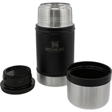 Load image into Gallery viewer, Stanley Classic Legendary Large Food Jar 24 oz | Vacuum Insulated Food Container | Wide Mouth Screw On Lid | Packable for Travel | Stainless Steel with Leakproof Lid | BPA-Free | Matte Black
