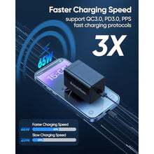 Load image into Gallery viewer, [2 Pack] USB C Charger Block 160W, 3-Port GaN Super Fast Charger, Dual 65W Type C Charging Block, Foldable QC3.0 Laptop Fast Charging Adapter for MacBook, iPhone, Samsung, Galaxy, iPad, Android, Black
