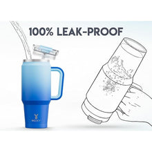 Load image into Gallery viewer, Meoky 32 oz Tumbler with Handle, Insulated Tumbler with Lid and Straw, Stainless Steel Travel Mug, Keeps Cold for 24 Hours, 100% Leak Proof, Fits in Car Cup Holder (Sky)
