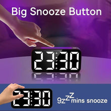 Load image into Gallery viewer, Alarm Clocks for Heavy Sleepers, Vibrating Alarm Clock with Bed Shaker, Night Light, Large Display, Dimmable Loud Clock for Adults Hearing Impaired Deaf Seniors Teens (Black)
