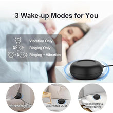 Load image into Gallery viewer, Alarm Clocks for Heavy Sleepers, Vibrating Alarm Clock with Bed Shaker, Night Light, Large Display, Dimmable Loud Clock for Adults Hearing Impaired Deaf Seniors Teens (Black)
