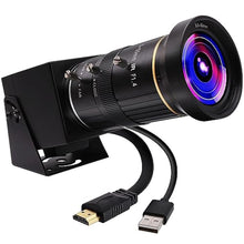 Load image into Gallery viewer, ELP 4K USB HDMI Camera Manual Zoom Webcam - Variable Focus H.264 Telescope USB Security Mini Close-up for Computer - 8mp IMX415 Industrial CCTV (2.8-12mm 4X Zoom Lens)
