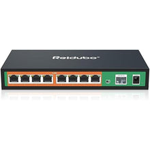 Load image into Gallery viewer, 9 Port 2.5GB Switch, 8x2.5G Ports with 10G SFP Uplink, Unmanaged 2.5Gb Ethernet Network Switch, Plug &amp; Play, Desktop/Wall-Mount, Fanless Metal Design
