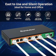 Load image into Gallery viewer, 9 Port 2.5GB Switch, 8x2.5G Ports with 10G SFP Uplink, Unmanaged 2.5Gb Ethernet Network Switch, Plug &amp; Play, Desktop/Wall-Mount, Fanless Metal Design
