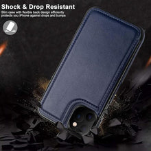 Load image into Gallery viewer, LETO for iPhone 15 Pro Wallet Case - Flip Folio Leather Kickstand - Fashionable Designs - Credit Card Holder - Protective Phone Cover for Women and Girls - 6.1&quot; - Navy Blue
