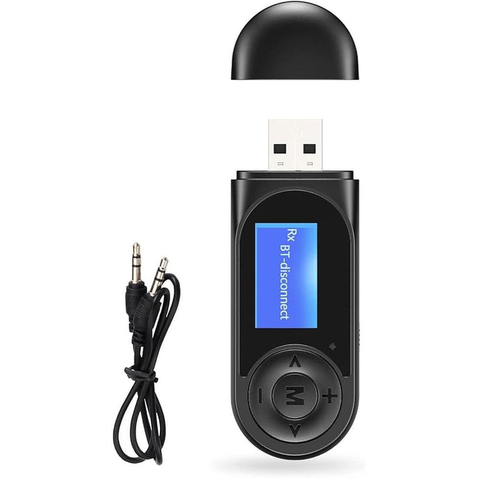 Bluetooth Receiver Transmitter, 2 in 1 Aux Bluetooth Adapter for Car, Bluetooth Car Adapter, Audio Receiver for Laptop, Radio, Headphones, Speakers, TV
