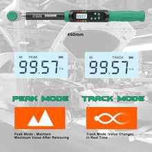 Load image into Gallery viewer, 3/8 Inch Drive Digital Torque Wrench, 5.02-99.57Ft.lb/6.8-135N.m, Long Electronic Torque Wrench with Preset Value, Buzzer &amp; LED Indicator, ±2% Accuracy Torque Wrench for Bike, Motorcycles
