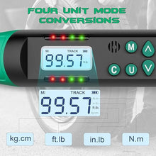 Load image into Gallery viewer, 3/8 Inch Drive Digital Torque Wrench, 5.02-99.57Ft.lb/6.8-135N.m, Long Electronic Torque Wrench with Preset Value, Buzzer &amp; LED Indicator, ±2% Accuracy Torque Wrench for Bike, Motorcycles
