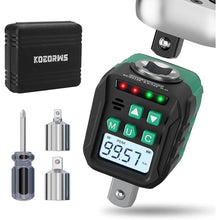 Load image into Gallery viewer, 1/2-Inch Digital Torque Adapter, 5.02-99.57 Ft.lb/6.8-135 N.m, Electronic Torque Wrench Converter with ±2% Accuracy, Preset Function, Data Storage, 3/8” &amp; 1/4” Adapter for Bike, Moto, Car
