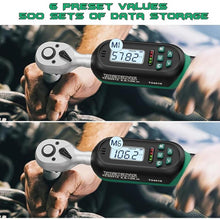 Load image into Gallery viewer, 1/4 Inch Drive Digital Torque Wrench, 5.31-106.2 In.lb/0.6-12 N.m, Small Electronic Torque Wrench with Preset Value, Buzzer &amp; LED Indicator, 2% Accuracy
