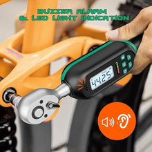 Load image into Gallery viewer, 3/8 Inch Drive Digital Torque Wrench, 2.21-44.25Ft.lb/3-60N.m, Electronic Torque Wrench with Preset Value, Buzzer &amp; LED Indicator, 2% Accuracy for Bike, Motorcycles
