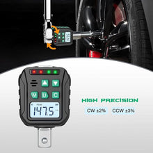Load image into Gallery viewer, 1/2-Inch Digital Torque Adapter, 7.38-147.5 Ft.lb/10-200 N.m, Electronic Torque Wrench Converter with ±2% Accuracy, Preset Function, Data Storage, 3/8” &amp; 1/4” Adapter for Bike, Moto, Car
