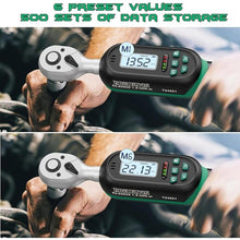 Load image into Gallery viewer, 1/4 Inch Drive Digital Torque Wrench, 1.11-22.13Ft.lb/1.5-30N.m, Small Electronic Torque Wrench with Preset Value, Buzzer &amp; LED Indicator, 2% Accuracy for Bike, Bicycle
