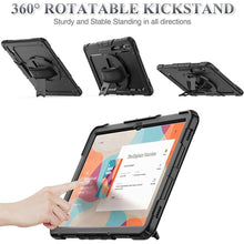 Load image into Gallery viewer, SEYMAC stock Case for Samsung Galaxy Tab S10 Ultra / S9 Ultra Tablet Case 14.6'' with Screen Protector Pencil Holder [360 Rotating Strap] &amp; Stand, for Galaxy Tab S10 Ultra/ S9 Ultra 14.6'', Black1
