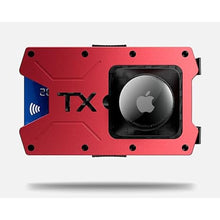 Load image into Gallery viewer, TITAN X Wallet | Minimalist Slim Metal anti RFID Wallet with Money Clip | Front Pocket Wallet | Pro Air Edition (Vivid Red, Airtag Ready)
