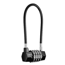 Load image into Gallery viewer, Long Shackle Combination Lock, 4 Digit Weatherproof Handle Padlock for Cabinet Door Outdoor, Resettable Handheld Lock for Travel Bag, Bike, Fence, Luggage School, Fence, Gym Sports Locker
