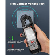 Load image into Gallery viewer, Smart Digital Clamp Meter DC/AC Current Multimeter 600A AC/DC Voltage Tester TRMS Counts Auto-ranging Resistance Capacitance Diodes Continuity Live Wire Temperature
