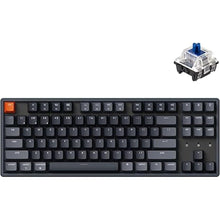 Load image into Gallery viewer, Keychron K8 Wireless Mechanical Keyboard, Tenkeyless Layout 87 Keys Bluetooth/Wired RGB Backlit with Gateron Optical Blue Switch Compatible with Mac Windows
