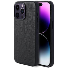 Load image into Gallery viewer, Genuine Leather Case for iPhone 15 Pro Max(2023) with MagSafe Function, Top Litchi Grain Leather Magnetic Phone Proctective Case for (iPhone 15 Pro Max) 6.7 Inch (Black, iPhone 15 pro max)
