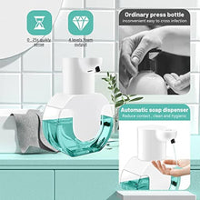 Load image into Gallery viewer, Qivine Automatic Soap Dispenser Touchless, 420ML/14Oz Auto Soap Dispenser Touchless, Wall Mounted Electric Hand Sanitizer Dispensers with Rechargeable 4 Adjustable Liquid Volume for Kitchen Bathroom
