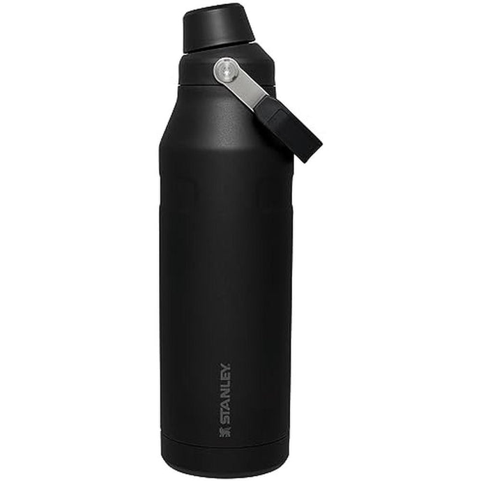Stanley IceFlow Fast Flow Water Bottle 50 oz | Angled Spout Lid | Lightweight and Leakproof for Travel and Sports | Insulated Stainless Steel | BPA-Free | Black