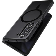 Load image into Gallery viewer, Magnetic for Samsung Galaxy Z Fold 5 Case [Compatible with MagSafe] Slim Translucent Matte Hard Back &amp; Soft Black Bumper, Military Grade Drop Proof Cover, Shockproof Phone Case
