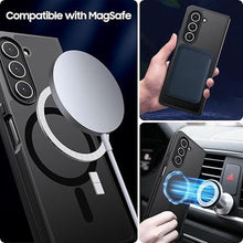Load image into Gallery viewer, Magnetic for Samsung Galaxy Z Fold 5 Case [Compatible with MagSafe] Slim Translucent Matte Hard Back &amp; Soft Black Bumper, Military Grade Drop Proof Cover, Shockproof Phone Case
