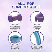 Load image into Gallery viewer, Kids Wireless Headphones, Bluetooth Headphones for Teen Kids, Over Ear Toddler Headphones Foldable with Built-in Mic for Cell Phones TV Tablet School Network Boys Girls (e6 Purple)
