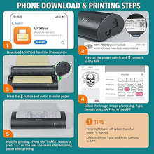 Load image into Gallery viewer, VLOXO Thermal Transfer Tattoo Printer, Cordless Portable Tattoo Machine Rechargeable Thermal Stencil Copier Compatible with iOS &amp; Android Phone with 10pcs Tattoo Transfer Paper
