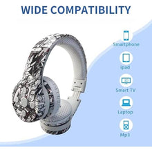 Load image into Gallery viewer, Toddler Headphones Wireless, Bluetooth Kids Headphones,5 Button Easy use for Kids, Volume Limited, Foldable with Mic for Cell Phones TV Tablet School Network Boys Girls (bs690 Pattern)
