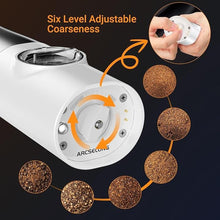 Load image into Gallery viewer, Electric Salt And Pepper Grinder Set Stainless Steel Top With Type-C Rechargeable Base, No Battery
