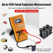 Load image into Gallery viewer, MF470 Capacitor Tester, ESR Meter Microfarad Meter Farad Super Capacitor Tester, Auto Ranging Capacitor Meter, Electrical Meter Measurement 0.01pF to 470,000,000uF
